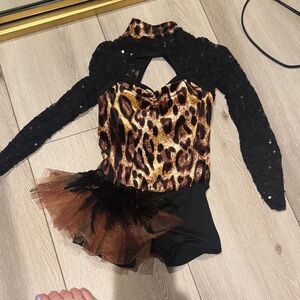 Weissman Leopard Print Dance Costume with Black and Brown Tutu